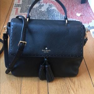 Black leather kate spade bag